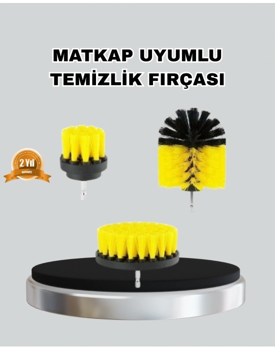 ® 3 Parça Matkap Fırça Temizlik Seti – Her Yüzey İçin Güçlü ve Pratik Çözüm