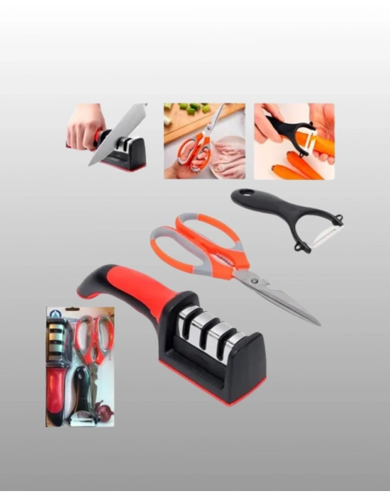 ® 3 Parçalı Çok Fonksiyonlu Mutfak Makas Seti – Paslanmaz Çelik, Ergonomik Tasarım