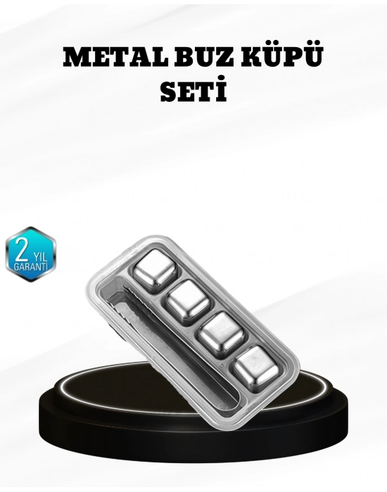 ® 304 Paslanmaz Çelik Buz Küpü Seti Sulandırmadan Soğutan Yeniden Kullanılabilir