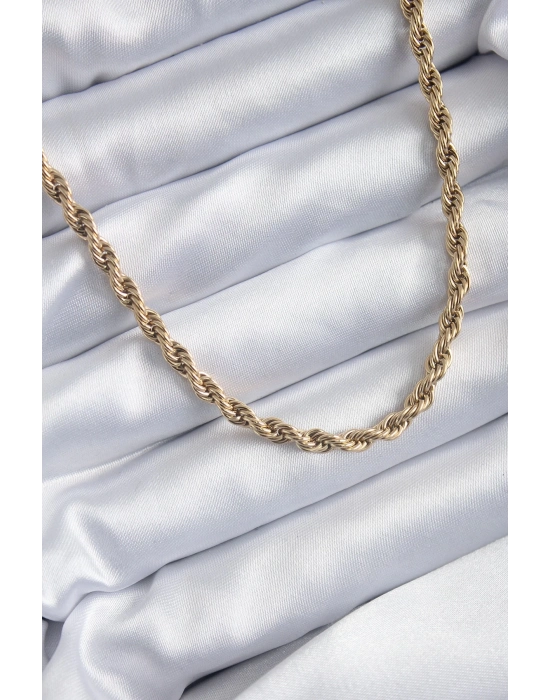 ® 316L Çelik Gold Renk 60 cm Burgu Model Kadın Kolye