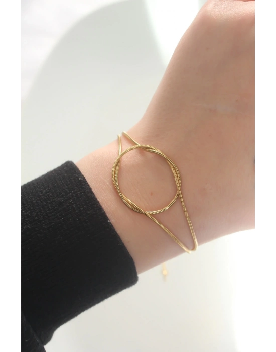 ® 316L Çelik Gold Renk Düğüm Model Bileklik