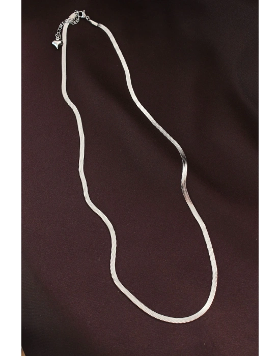 ® 316L Çelik Gümüş Renk 60 cm İtalyan Zincir Kolye