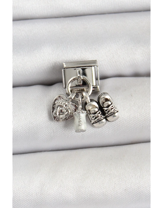 ® 316L Çelik Gümüş Renk Bebek Konsept Nomination Charm