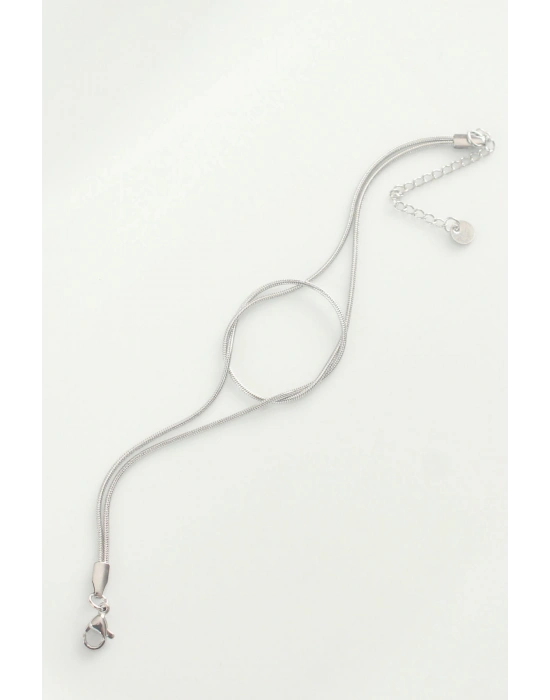 ® 316L Çelik Gümüş Renk Düğüm Model Bileklik