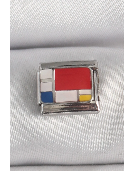 ® 316L Çelik Gümüş Renk Karışık Renk Portre Model Nomination Charm