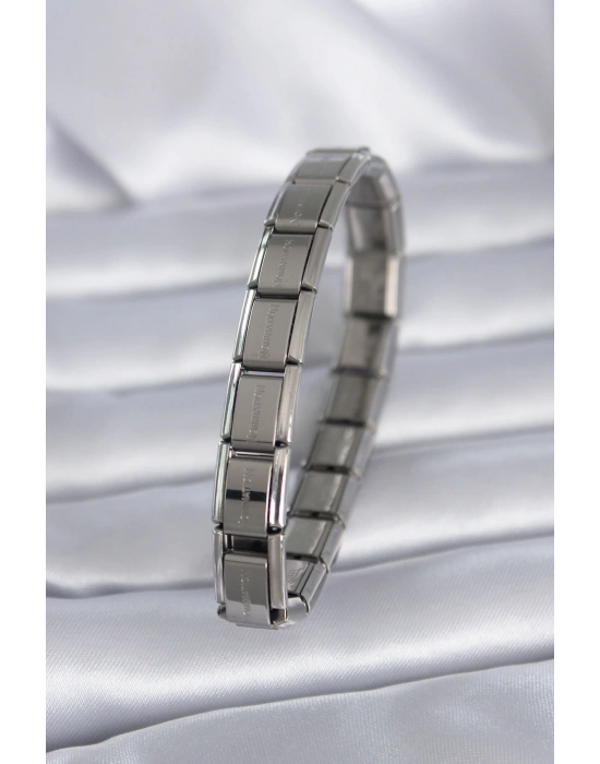 ® 316L Çelik Gümüş Renk Yazılı Nomination Model Kadın Bileklik