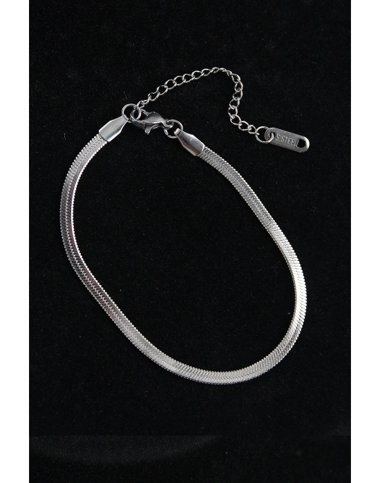 ® 316L Çelik İtalyan Model Gümüş Renk Erkek Bileklik