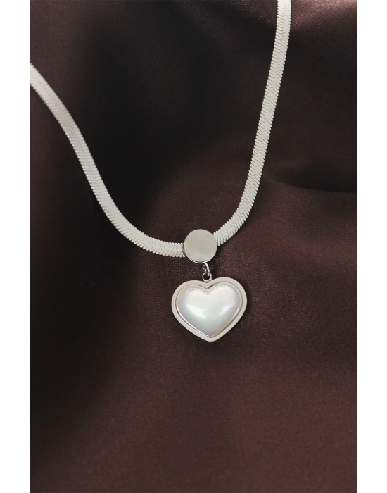 ® 316L Çelik İtalyan Zincir Kalp Kolye