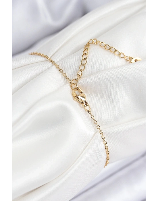 ® 316L Çelik Nazar Boncuğu Model Gold Renk Kadın Bileklik