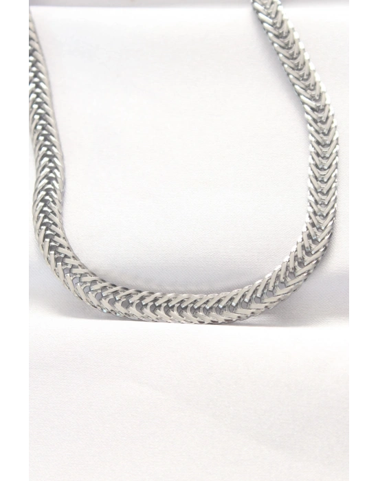 ® 316L Çelik Silver Renk Balık Sırtı Zincir Kolye