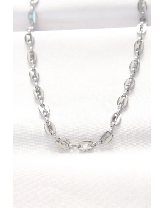 ® 316L Çelik Silver Renk Gemici Zincir Kolye