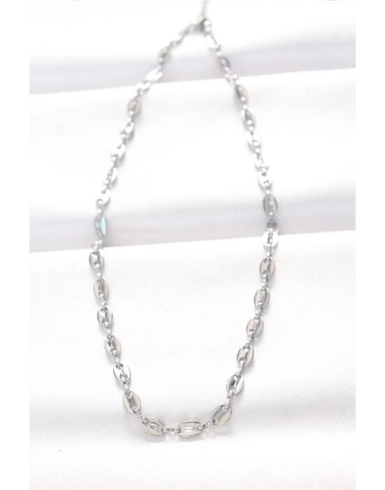 ® 316L Çelik Silver Renk Gemici Zincir Kolye