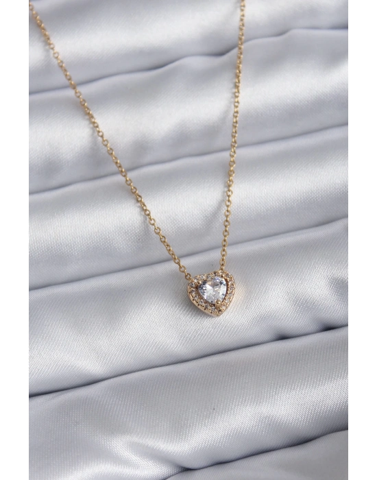 ® 316L Çelik Zincir Gold Renk Charm Kadın Kolye