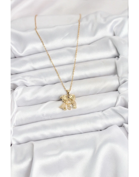 ® 316L Çelik Zincir Gold Renk Erkek Kız Model Kadın Kolye