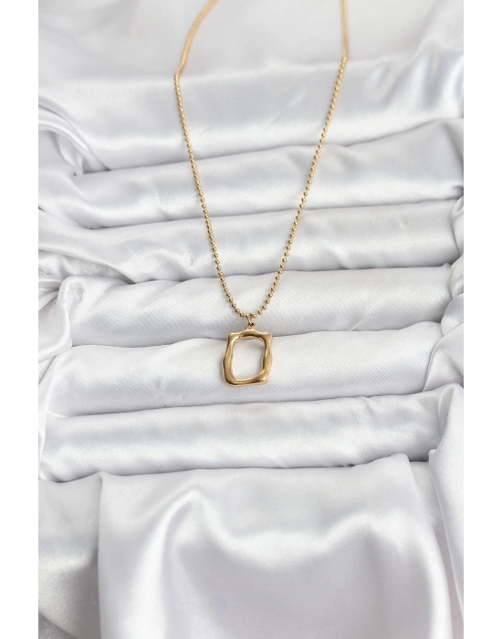 ® 316L Çelik Zincir Gold Renk Model Kadın Kolye
