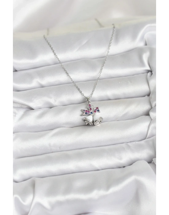 ® 316L Çelik Zincir Gümüş Renk Chirtsmas Bell Model Yılbaşı Temalı Kadın Kolye