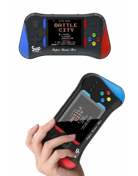 ® 3.5 İnç 500 Klasik Retro Oyun Yüklü Kollu Oyun Konsolu