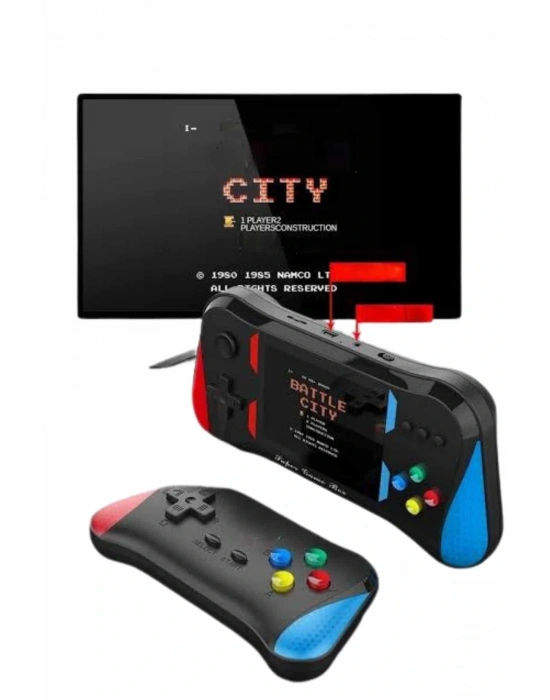 ® 3.5 İnç 500 Klasik Retro Oyun Yüklü Kollu Oyun Konsolu