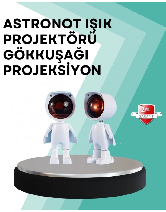 360° Ayarlanabilir Başlıklı Astronot Gece Lambası