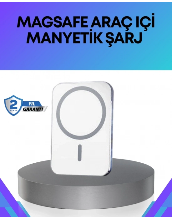 ® 360° Döner Başlıklı MagSafe Araç Telefon Tutucu Hızlı Şarjlı