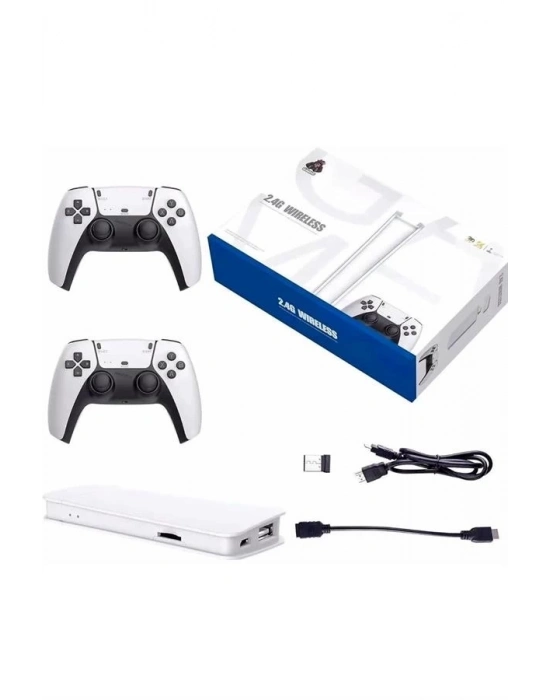 ® 3D Çift Oyun Kollu 4K HD Ekran Nostaljik 20.000 Oyunlu Beyaz Game Box