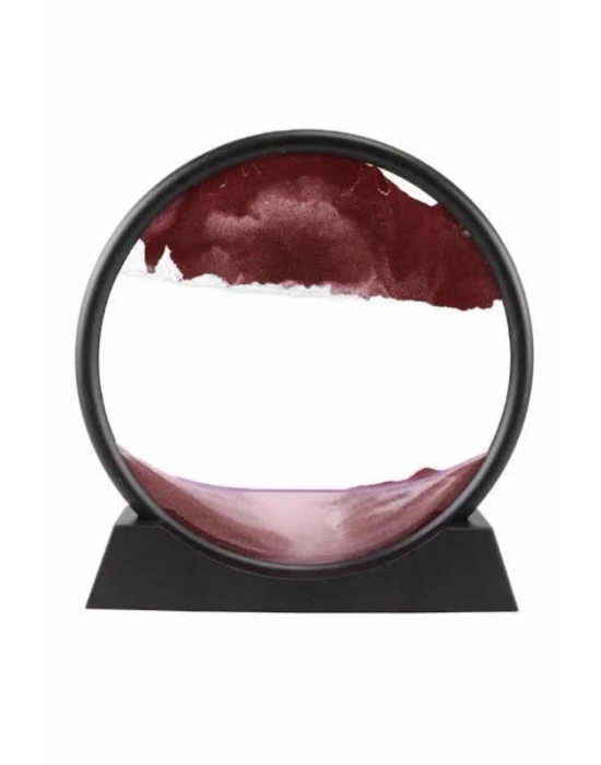 ® 3D Led Işıklı Kum Saati Gece Lambası Hareketli Sulu Kum Saati Dekoratif