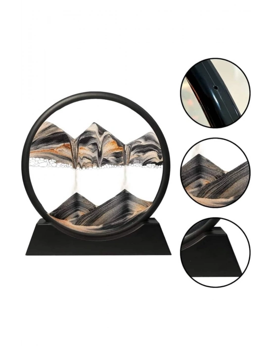 ® 3D Led Işıklı Kum Saati Gece Lambası Hareketli Sulu Kum Saati Dekoratif