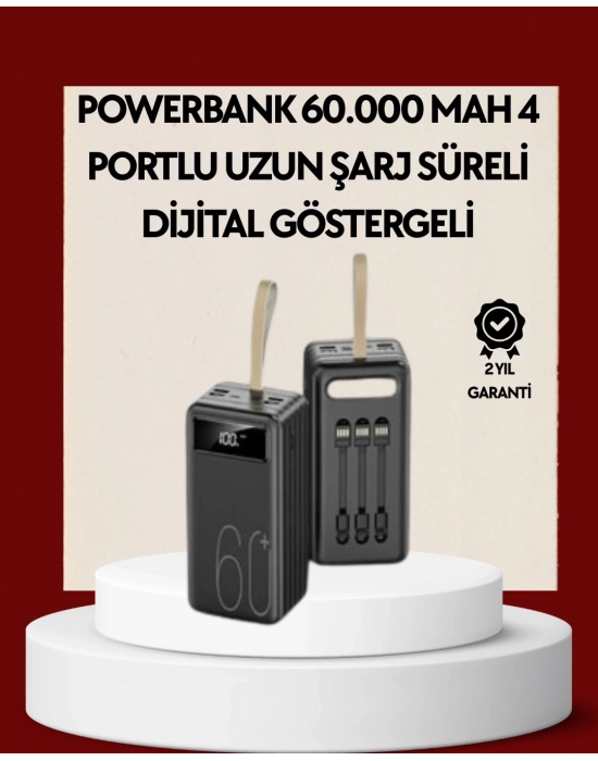 ® 4 Çıkışlı Hızlı Şarj Destekli Powerbank