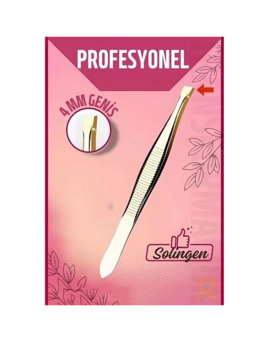 ® 4 mm Geniş Uçlu Cımbız Çelik Solingen Professional