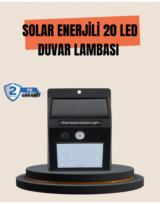 ® 4 Modlu Solar LED Bahçe ve Garaj Lambası