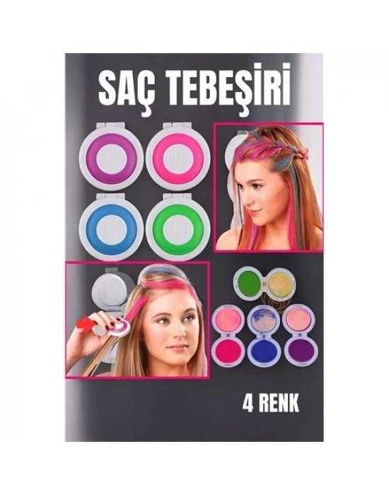 ® 4 Renk Geçici Saç Tebeşir Seti