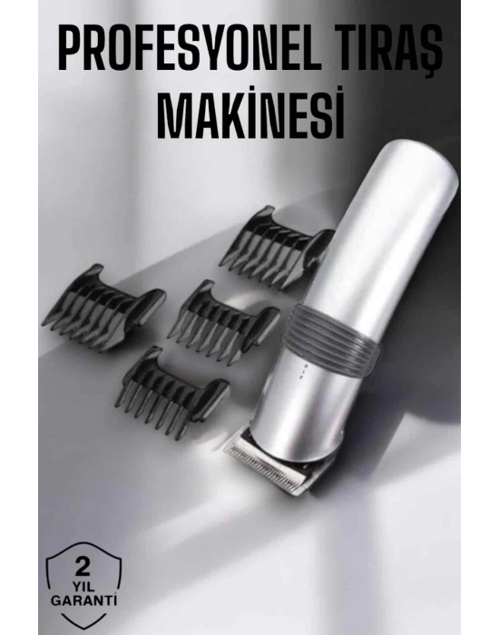 ® 4 Taraklı Taşınabilir Profesyonel Saç ve Sakal Kesme Tıraş Makinesi