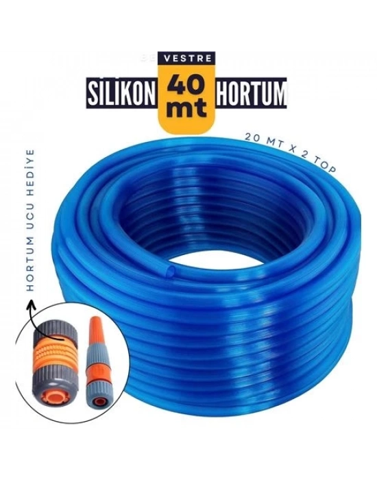 40 Metre Silikonlu Bahçe Hortumu Sulama Aparatı HEDİYELİ 712343