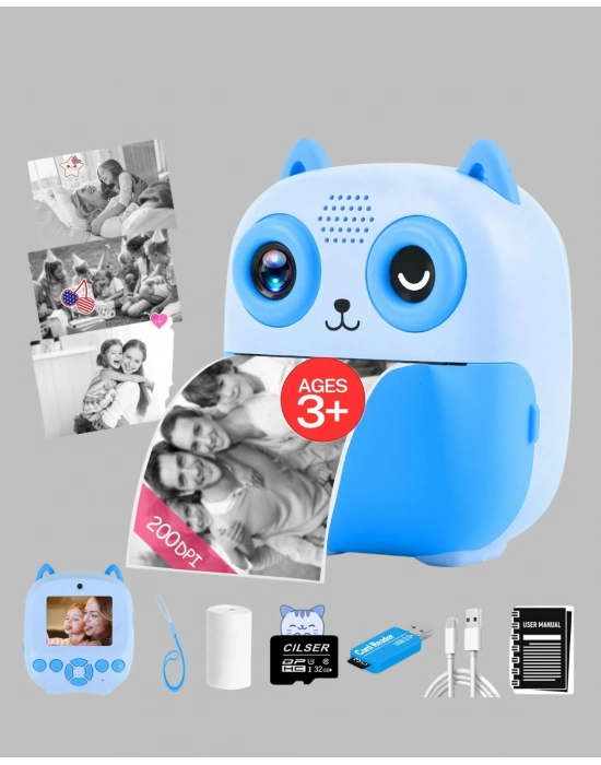 ® 48MP Termal Baskılı Çocuk Dijital Kamera 1080P Video 2.4 Ekran 6X Zoom