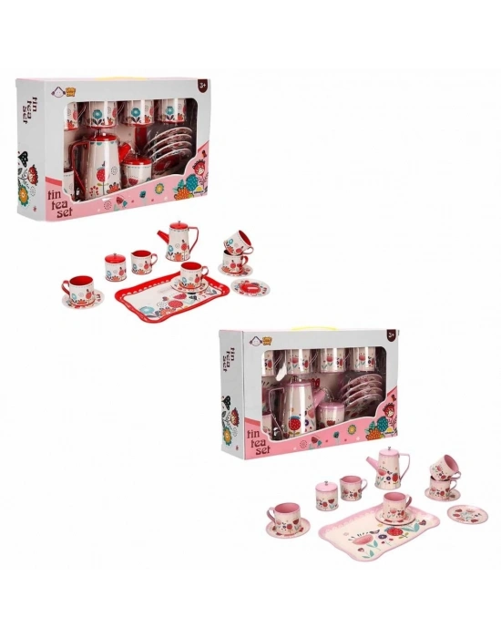 ® 4939  METAL ÇAY SETİ ÇİÇEK DSN 2A 12PRÇ