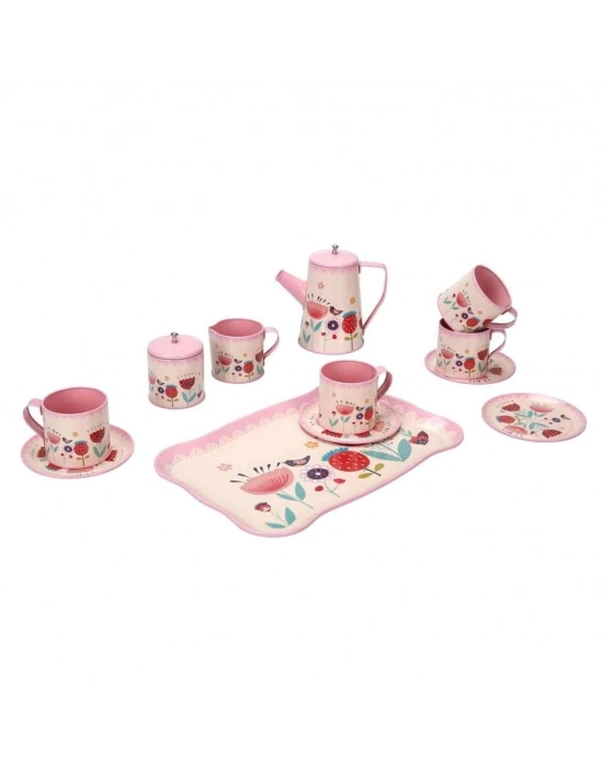 ® 4939  METAL ÇAY SETİ ÇİÇEK DSN 2A 12PRÇ