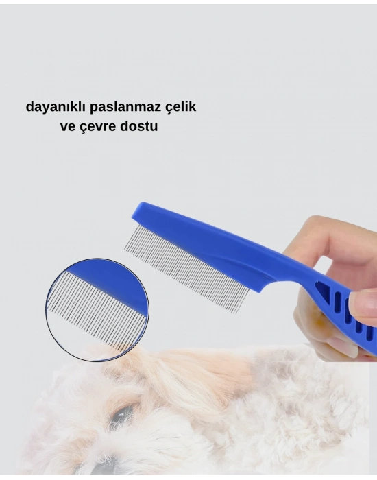 ® 4’lü Kedi Köpek Tüy Temizleme Seti – Paslanmaz Çelik,Ergonomik ve Uzun Ömürlü