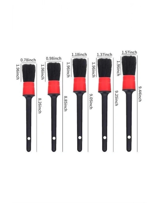 ® 5 Adet Oto Detaylı Temizleyici Araç İçi Temizlik Fırça Seti Koltuk Döşeme Kapı Toz Alma Fırçası