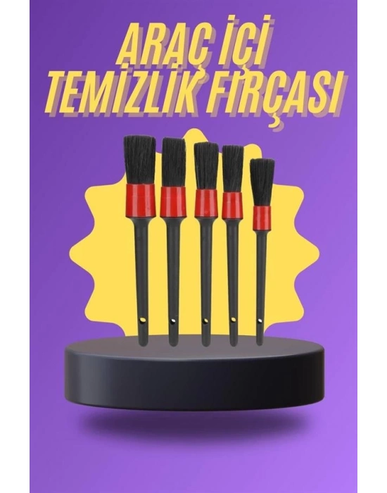 ® 5 Parça Araç İçi Temizlik Fırçası Araç İçi-Dışı Temizleme Fırça Seti