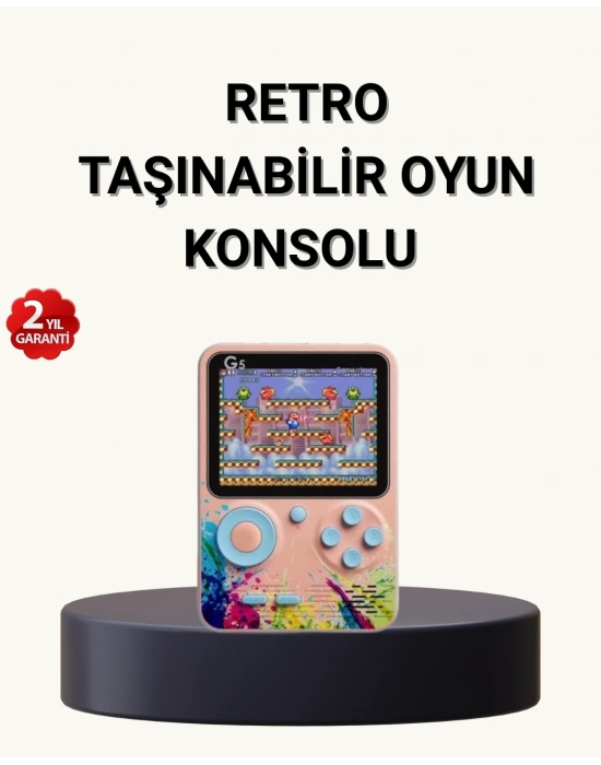 ® 500 Klasik Oyunlu Retro Oyun Konsolu Taşınabilir ve TV Bağlantılı