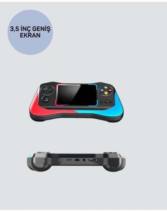 ® 500 Oyunlu 3,5” Elde Taşınabilir Mini Oyun Konsolu – Şarjlı, TV Bağlantılı