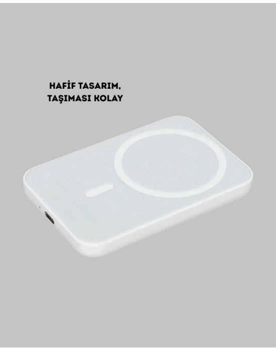 ® 5000mAh Manyetik Powerbank – iPhone Serisi İçin Taşınabilir Kablosuz Şarj Cihazı