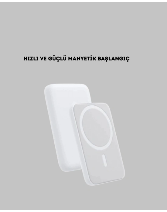 ® 5000mAh Manyetik Powerbank – iPhone Serisi İçin Taşınabilir Kablosuz Şarj Cihazı