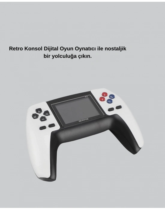 ® 520 Klasik Oyunlu P5™ ControllerView Retro Konsol – Şarjlı, AV Giriş Destekli, Ergonomik Tasarım