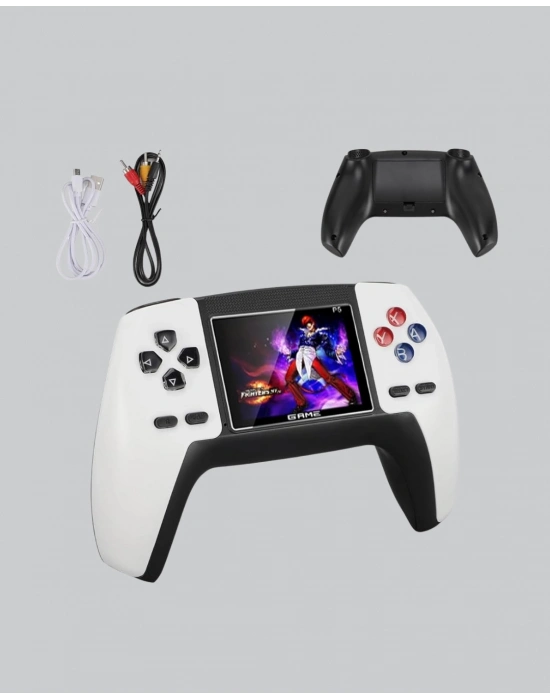 ® 520 Klasik Oyunlu P5™ ControllerView Retro Konsol – Şarjlı, AV Giriş Destekli, Ergonomik Tasarım