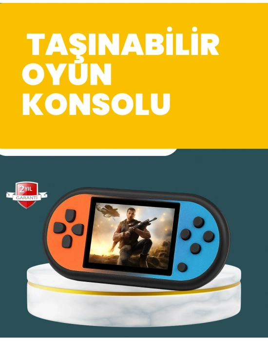 ® 520 Oyunlu Mini Oyun Konsolu AV Çıkışlı HD LCD Ekranlı