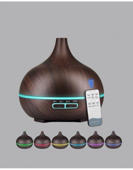 ® 550 ml Büyük Su Hazneli Ultrasonik Nemlendirici ve Aromaterapi Difüzörü