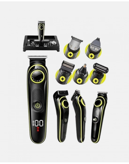 ® 5’i 1 Arada Şarjlı Erkek Bakım Seti LED Göstergeli ve Suya Dayanıklı