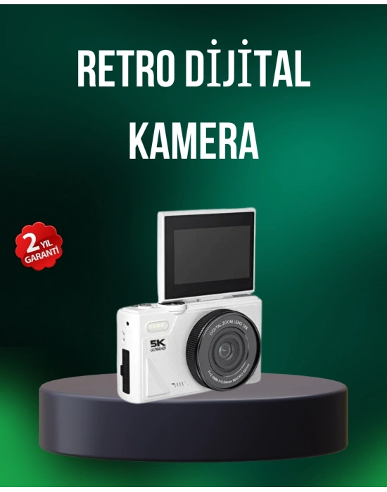 ® 5K 75MP Dijital Kamera WiFi Aktarımlı Otofokus ve 18x Dijital Zoom