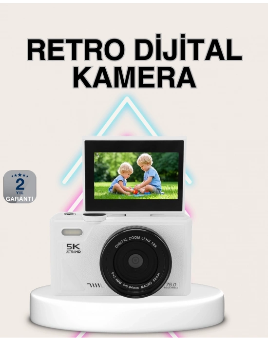 ® 5K Dijital Kamera Otofokus WiFi Aktarım ve 18x Dijital Zoom